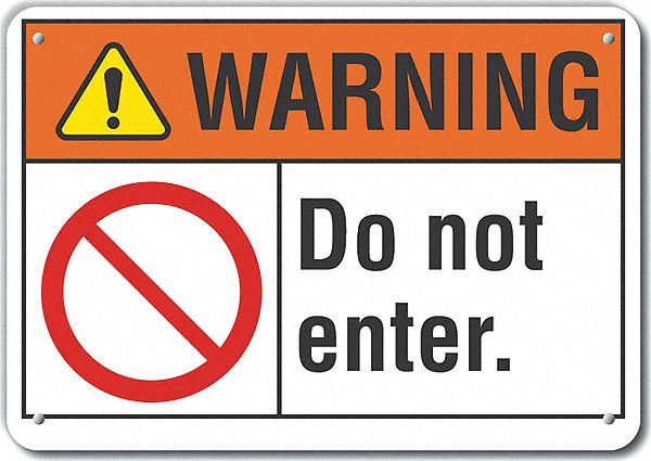 Entrance Sign 7 in x 10 in Aluminum