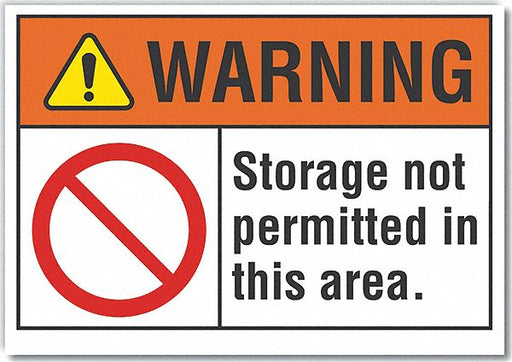Warning Sign 10in x 14in Non-PVC Polymer
