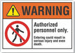Warning Sign 7inx10in Non-PVC Polymer