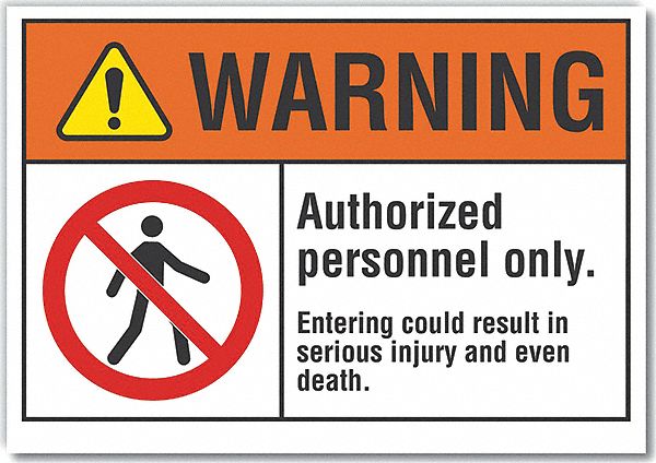 Warning Sign 7inx10in Non-PVC Polymer