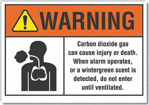 Warning Sign 10in x 14in Non-PVC Polymer
