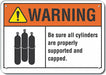 Alum Cylinder Handling Warn Sign 7x10in