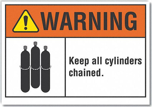 Warning Sign 7inx10in Non-PVC Polymer