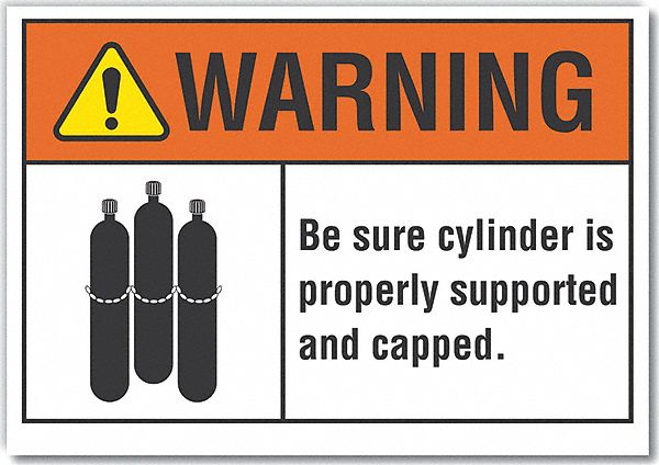 Warning Sign 7inx10in Non-PVC Polymer