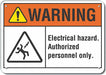 Rflct Elec Hzrd Warn Sign 10x14in Alum