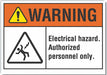 Elec Hazard Warning Rflctv Label 3.5x5in