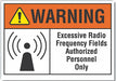 Auth Person Warning Label 5inx7in