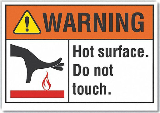 Warning Sign 7inx10in Non-PVC Polymer