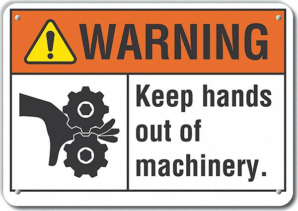 Caution Sign 7 in x 10 in Aluminum