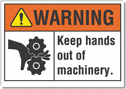 Warning Sign 7inx10in Non-PVC Polymer