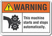 Mach Operation Warning Sign 7x10in Plstc