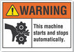 Warning Sign 10inx14in Non-PVC Polymer