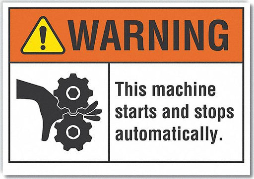 Warning Sign 7inx10in Non-PVC Polymer