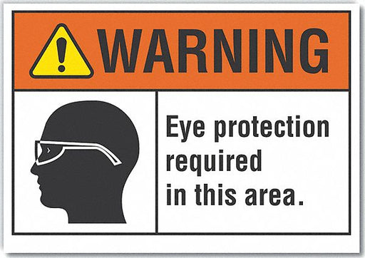 Warning Sign 7inx10in Non-PVC Polymer