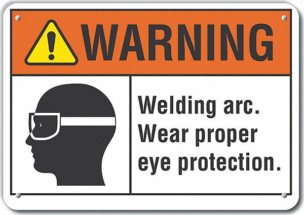 Eye Warning Sign 10inx14in Aluminum