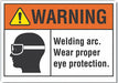 Eye Warning Rflct Label 7 in x 10 in