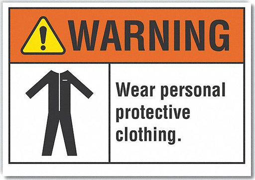 Warning Sign 7in x 10in Non-PVC Polymer