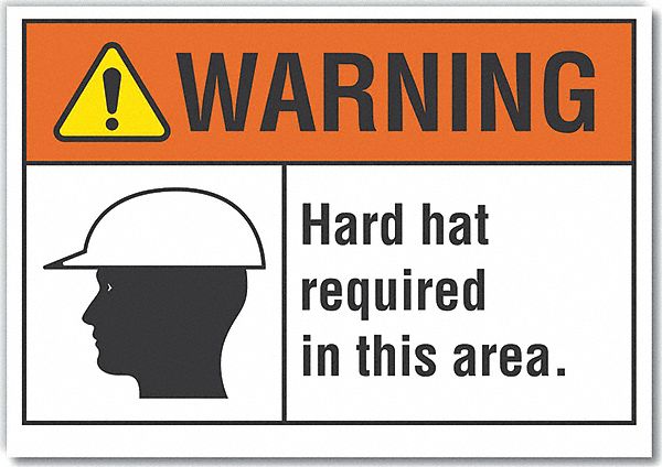 Warning Sign 7inx10in Non-PVC Polymer
