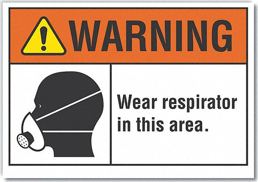 Warning Sign 10in x 14in Non-PVC Polymer