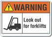 Rflct Lift Truck Trfc Warn Sign 7x10in