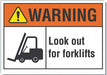 Warning Sign 10inx14in Non-PVC Polymer