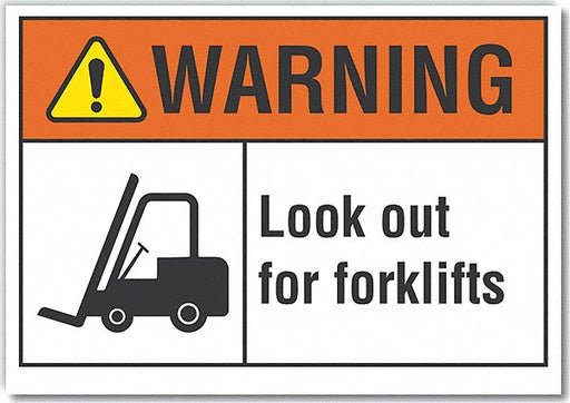 Warning Sign 10inx14in Non-PVC Polymer