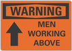 Men Working Warning Rflct Lbl 7inx10in