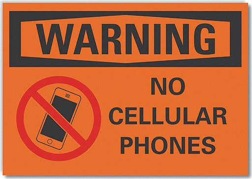 Warning Sign 7 x 10 in Non-PVC Polymer