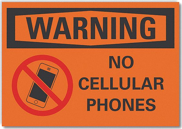 Warning Sign 7 x 10 in Non-PVC Polymer