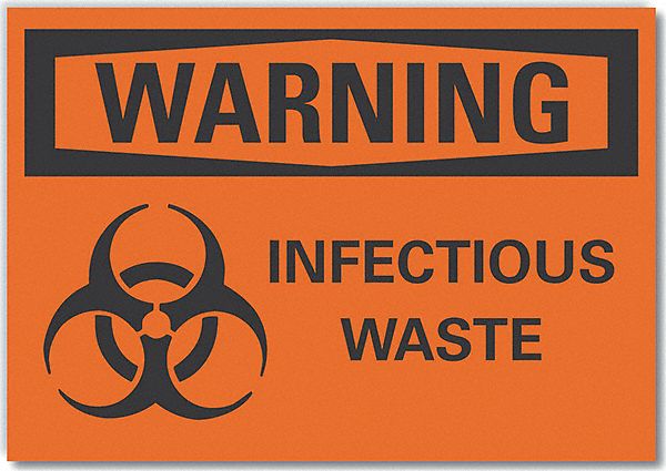 Warning Sign 7inx10in Non-PVC Polymer