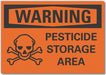 K3083 Pesticide Warning Lbl 5inx7in Polyester
