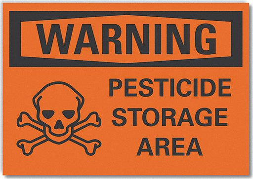 K3083 Warning Sign 7in x 10in Non-PVC Polymer