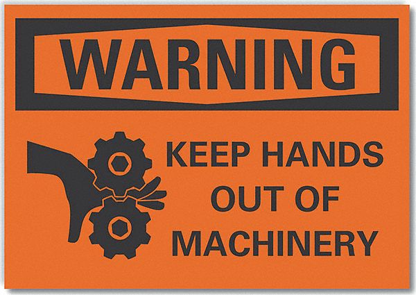 Keep Hands Clear Warning Lbl 7x10in