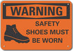 Rflctv Foot Warning Sign 10inx14in Alum
