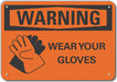 Alum Hand Warning Sign 7x10in Alum