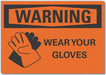 Warning Sign 7inx10in Non-PVC Polymer