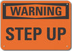 Alum Steps Warning Sign 10x14in Alum