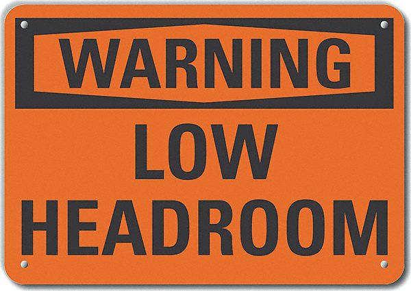 Low Clearance Warn Sign 10x14in Plastic