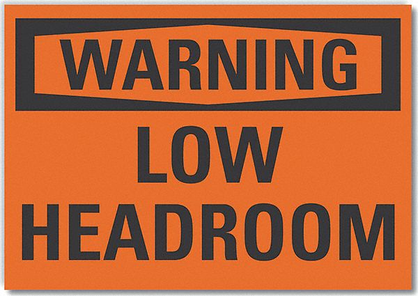 Low Clearance Warning Rflct Lbl 10x14in