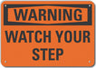 Rflct Steps Warning Sign 7x10in Alum