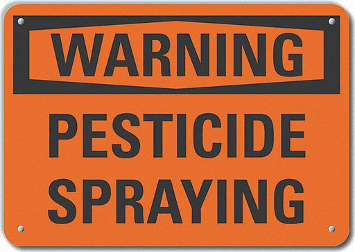 Alum Pesticide Warning Sign 7x10in Alum