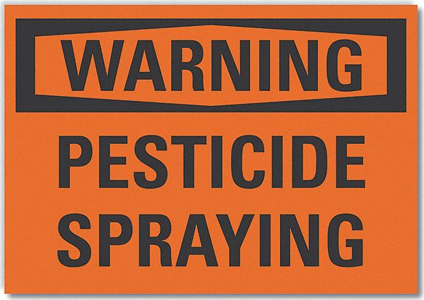 Pesticide Warning Lbl 10x14in Polyester