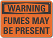 Rflct Fumes Warning Sign 7x10in Alum