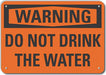 Rflct Potable Water Warn Sign 7x10in