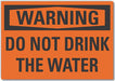 Potable Water Warn Rflct Label 10x14in