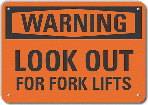 Alum Lift Truck Traffic Warn Sign 7x10in