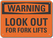 Lift Truck Trfc Warn Sign 10x14in Plstc
