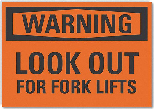 Warning Sign 10inx14in Non-PVC Polymer