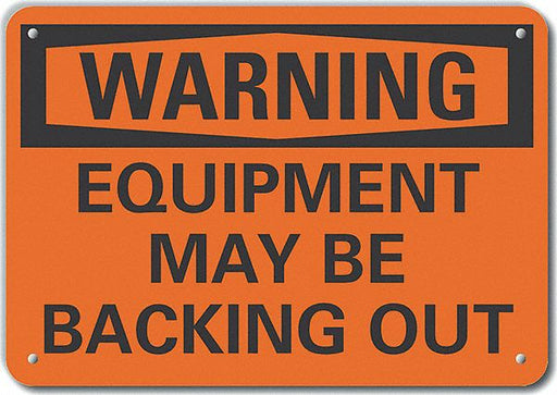 Alum Traffic Safety Warning Sign 7x10in