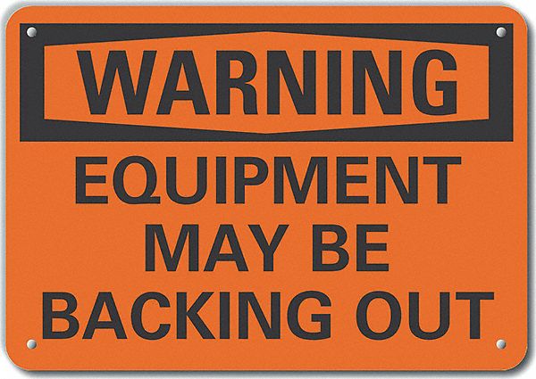 Traffic Safety Warn Sign 7x10in Plastic